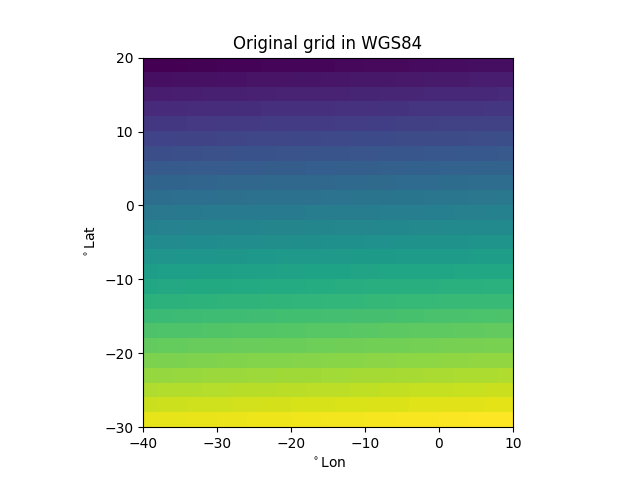Original grid in WGS84